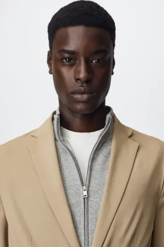 Men's Dark Camel Jacket-Dark Camel - 5