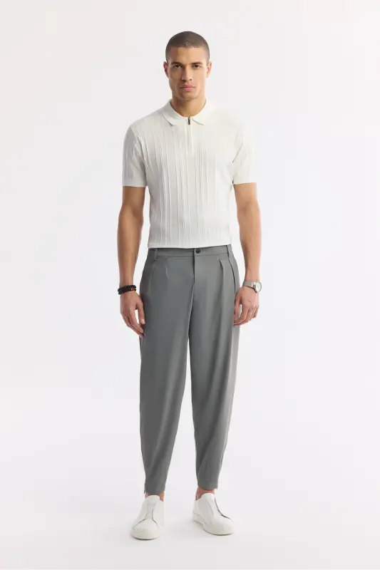 Men's Dark Gray Baggy Fit Classic Waist Technical Fabric P - 1