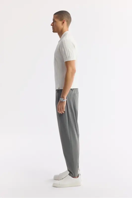 Men's Dark Gray Baggy Fit Classic Waist Technical Fabric P - 2