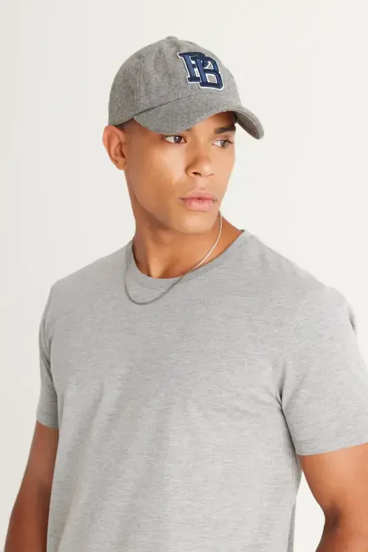 Men's Dark Gray Cotton Slim Fit Crew Neck Basic T-Shirt-Dark Gray - 8