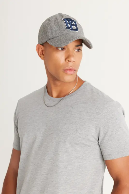 Men's Dark Gray Cotton Slim Fit Crew Neck Basic T-Shirt-Dark Gray - 8