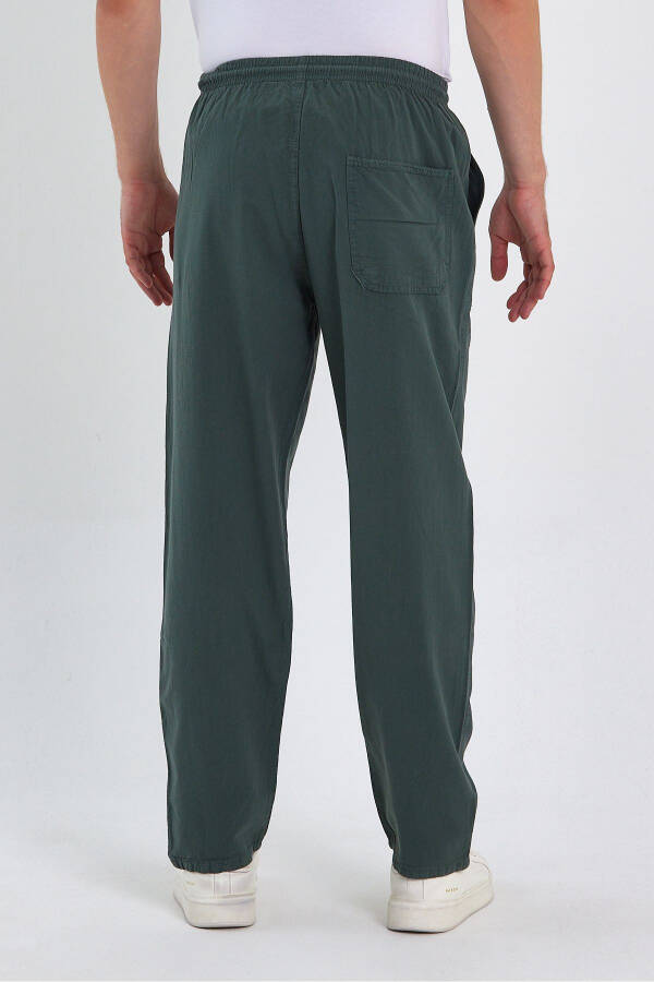 Men's Dark Green Basic Relaxed Fit Jogger Pants - 6