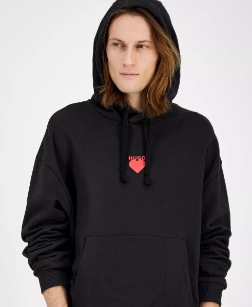 Men's Dewgili Relaxed Fit Long Sleeve Graphic Hoodie Black - 3