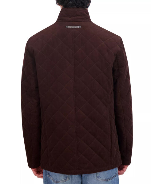 Men's Diamond-Quilted Corduroy Jacket Chocolate - 2