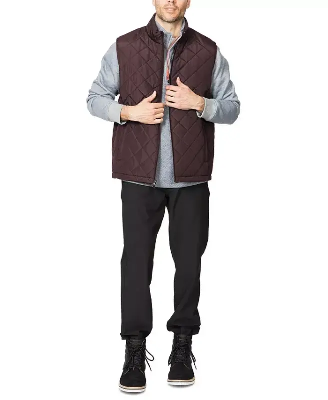 Men's Diamond Quilted Heritage Vest, Created for Modazone - 3