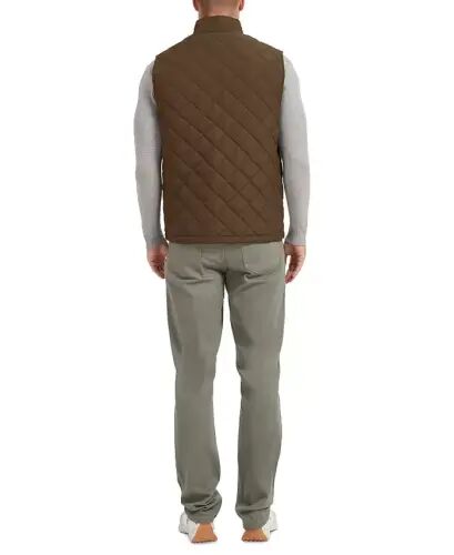 Men's Diamond Quilted Heritage Vest, Created for Modazone - Bark - HAWKE & CO. (1)