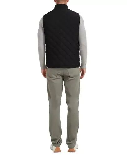 Men's Diamond Quilted Heritage Vest, Created for Modazone - Black - HAWKE & CO. (1)