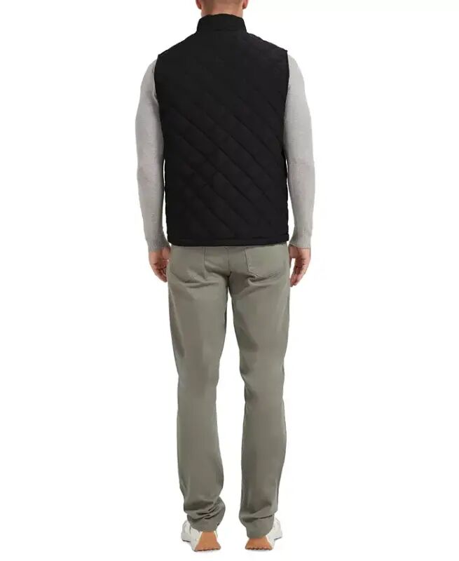 Men's Diamond Quilted Heritage Vest, Created for Modazone - Black - 2