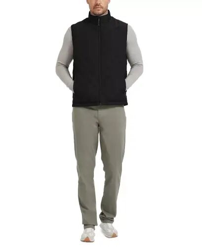Men's Diamond Quilted Heritage Vest, Created for Modazone - Black - 5