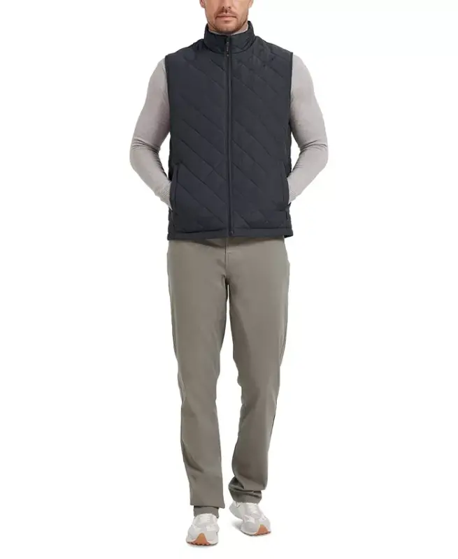 Men's Diamond Quilted Heritage Vest, Created for Modazone - Carbon - 4