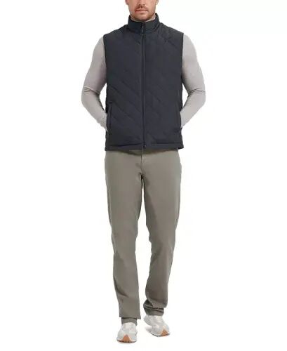 Men's Diamond Quilted Heritage Vest, Created for Modazone - Carbon - 4