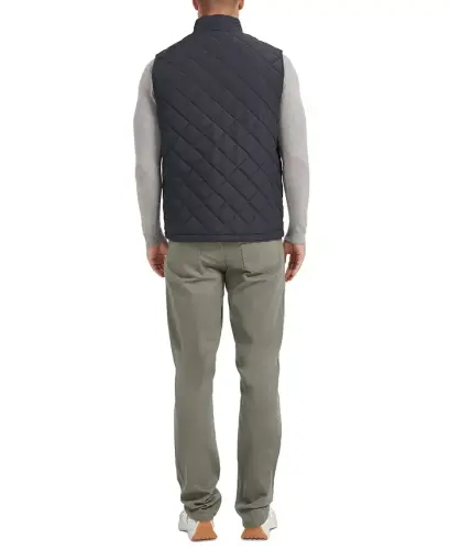 Men's Diamond Quilted Heritage Vest, Created for Modazone - Carbon - HAWKE & CO. (1)