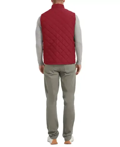Men's Diamond Quilted Heritage Vest, Created for Modazone - Chilli Pepper - HAWKE & CO. (1)