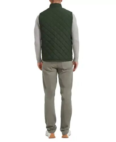 Men's Diamond Quilted Heritage Vest, Created for Modazone - Dark Forest - HAWKE & CO. (1)