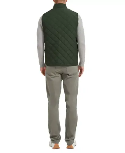Men's Diamond Quilted Heritage Vest, Created for Modazone - Dark Forest - HAWKE & CO. (1)