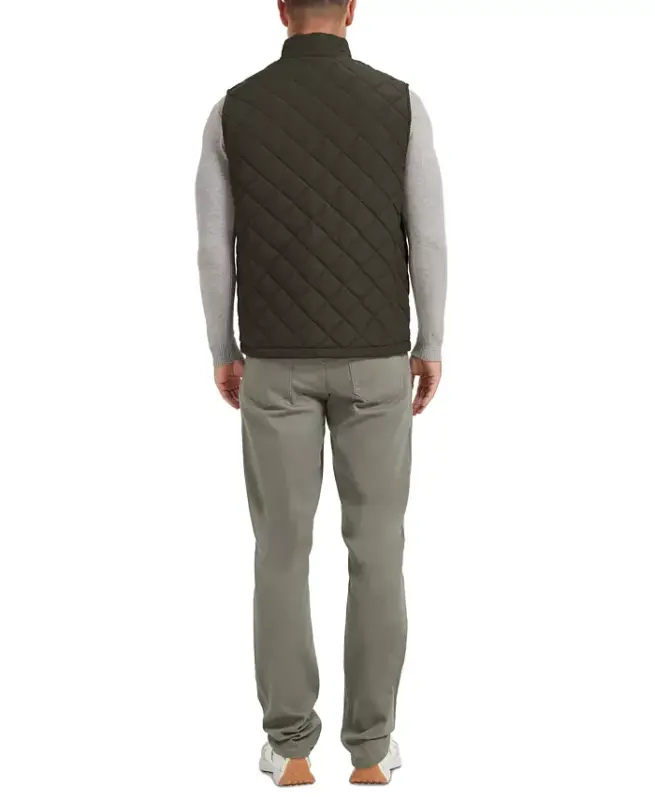 Men's Diamond Quilted Heritage Vest, Created for Modazone - Loden - 9