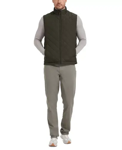Men's Diamond Quilted Heritage Vest, Created for Modazone - Loden - 11
