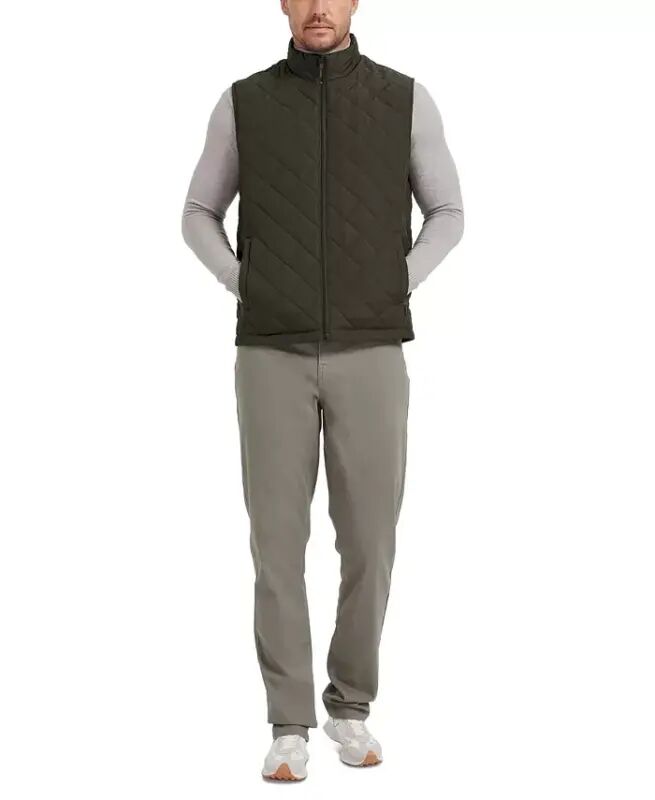 Men's Diamond Quilted Heritage Vest, Created for Modazone - Loden - 11
