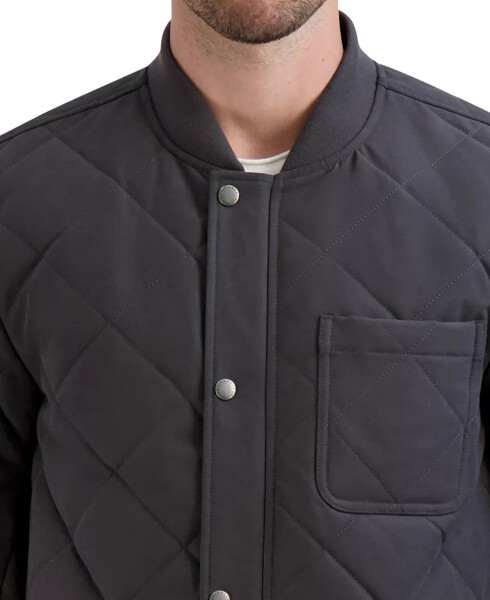 Men's Diamond Quilted Rain Jacket Smoke - 3