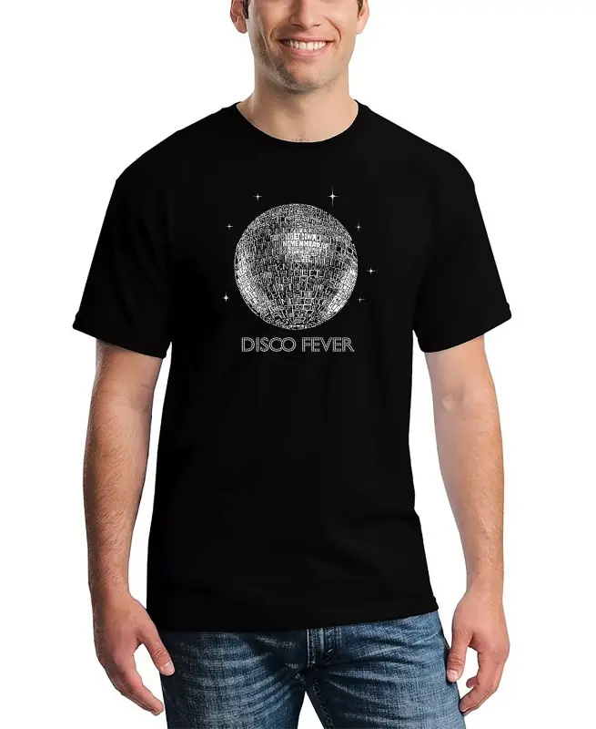 Men's Disco Ball Word Art T-shirt - 1