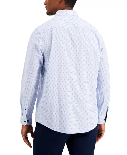 Men's Dot Stripe Shirt, Created for Modazone-Light Blue Combo - 3