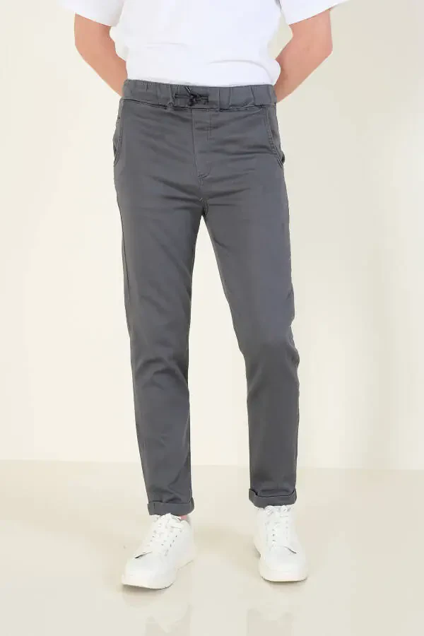 Men's Double Cuff Jogger Pants Anthracite - 3