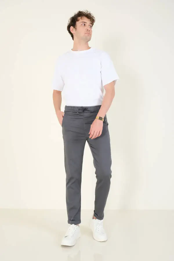 Men's Double Cuff Jogger Pants Anthracite - 5