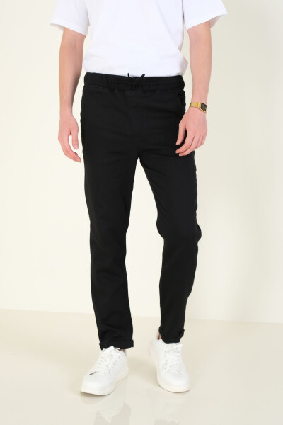 Men's Double Cuff Jogger Pants Black - 4