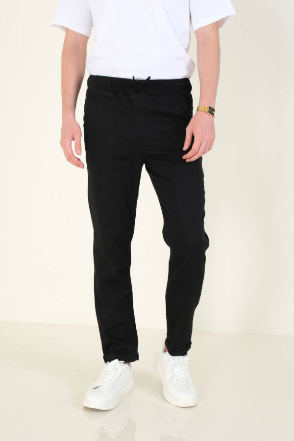 Men's Double Cuff Jogger Pants Black - 4