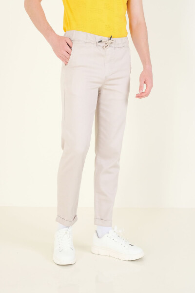 Men's Double Cuff Jogger Pants Stone - 4