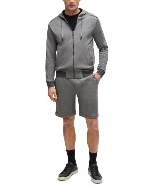 Men's Double-Faced Zip-Up Hoodie Silver - 3