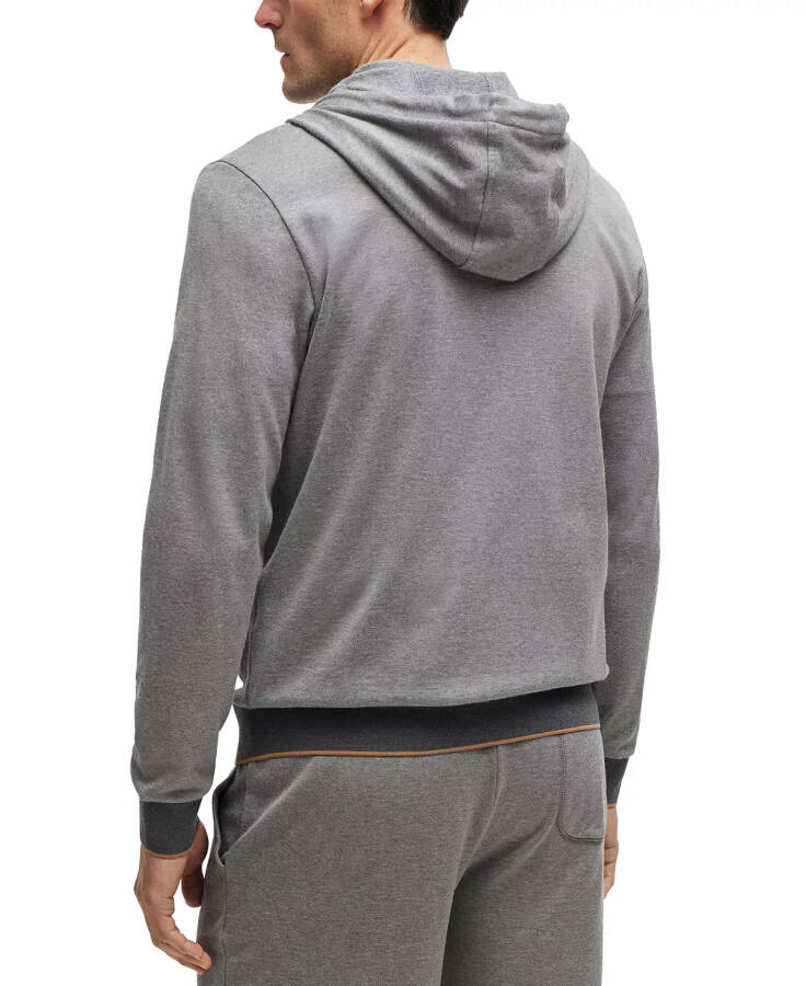 Men's Double-Faced Zip-Up Hoodie Silver - 4