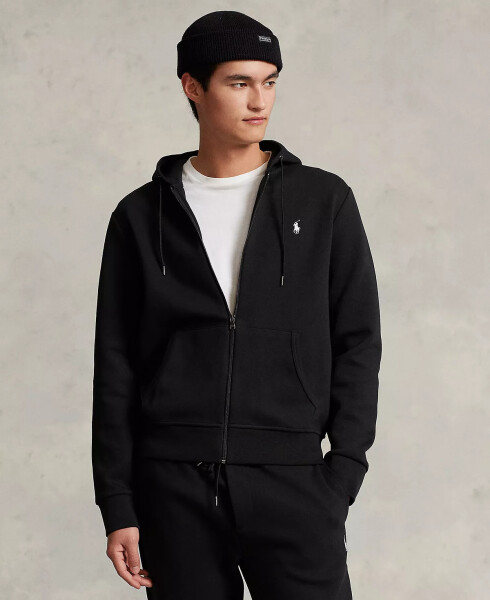 Men's Double-Knit Full-Zip Hoodie Black - 1