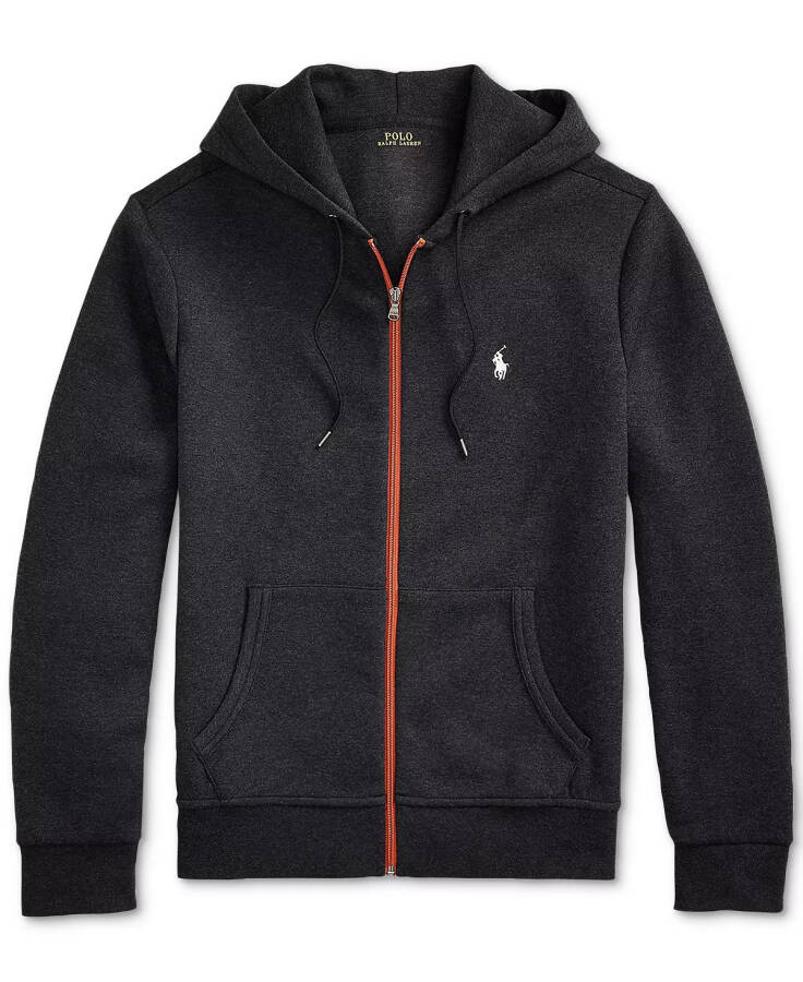 Men's Double-Knit Full-Zip Hoodie Black Marl Heather - 5