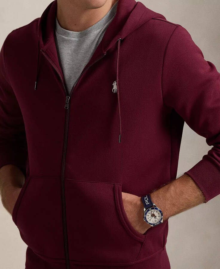 Men's Double-Knit Full-Zip Hoodie Red - 3