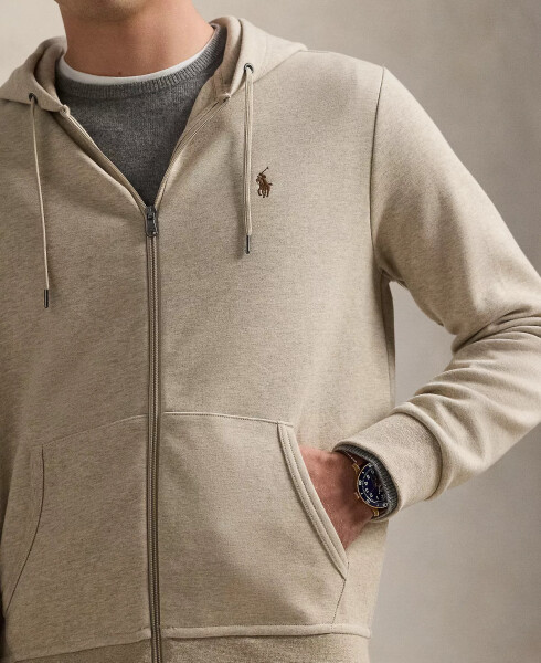 Men's Double-Knit Full-Zip Hoodie Tuscan Beige Heather - 3