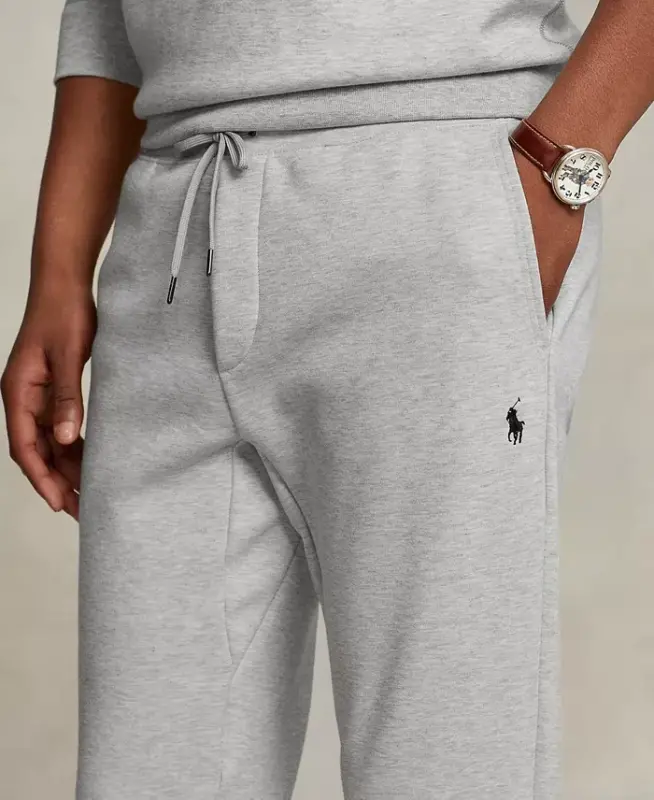 Men's Double-Knit Jogger Pants-Grey - 4