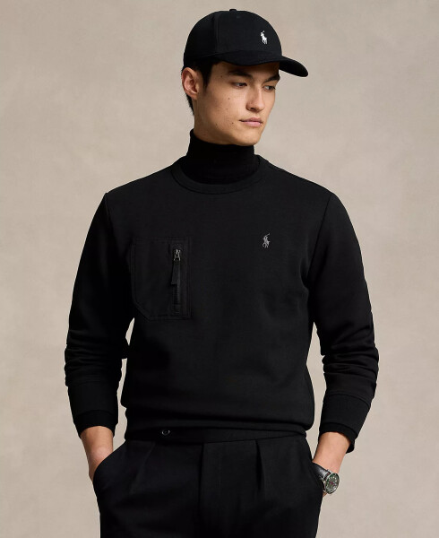 Men's Double-Knit Pocket Sweatshirt Black - 1