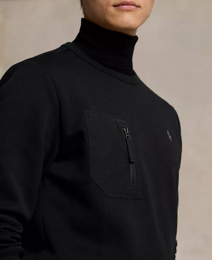 Men's Double-Knit Pocket Sweatshirt Black - 3