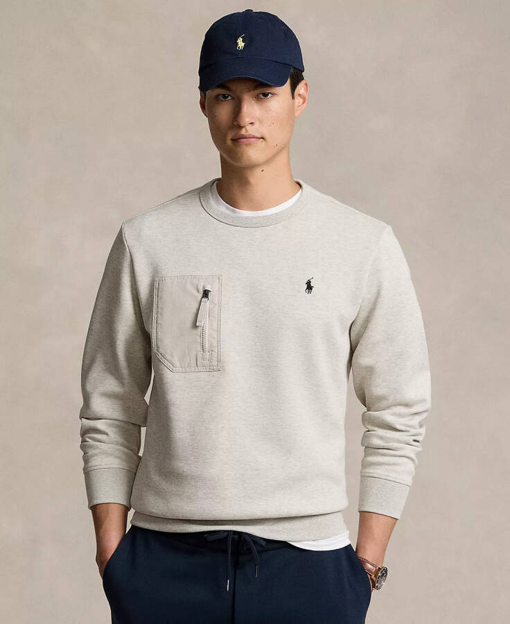 Men's Double-Knit Pocket Sweatshirt Grey Htr - 1