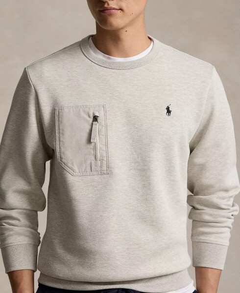 Men's Double-Knit Pocket Sweatshirt Grey Htr - 3