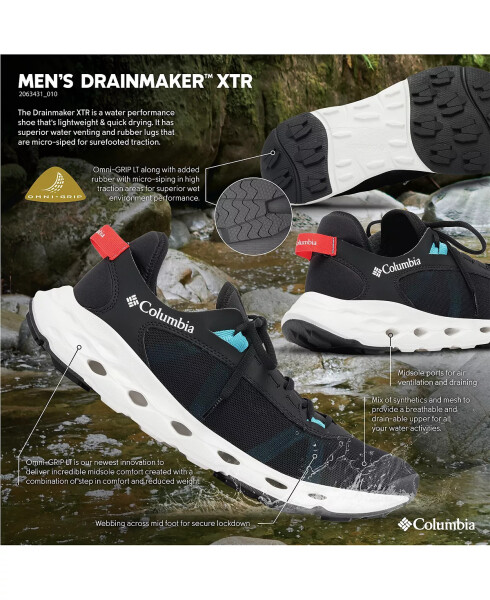 Men's DRAINMAKER XTR Water Performance Shoe Black, Pure Silver - 11