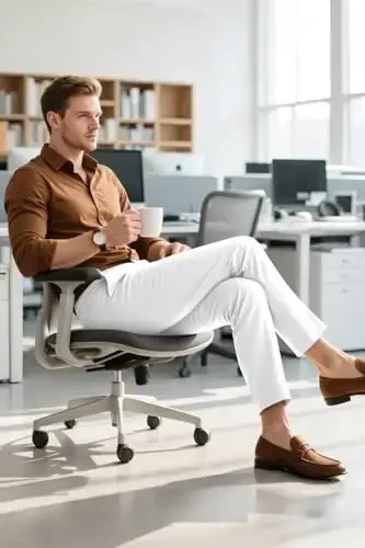 Mens Dress Pants Slim Fit Stretch Fashion Plaid Pant Skinny Leg - 6