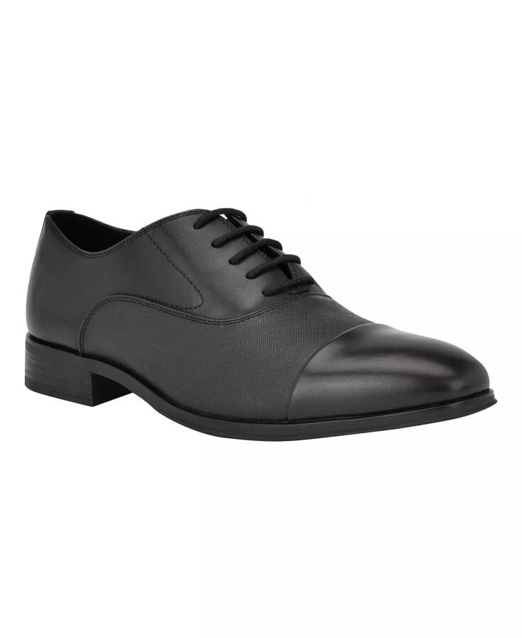 Men's Drew Lace-Up Dress Oxford Black Leather - 1