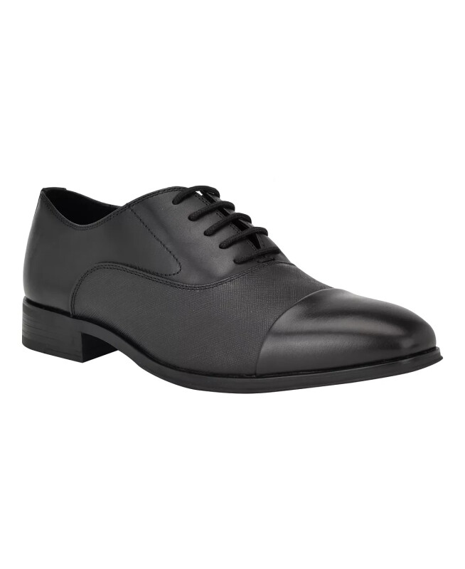 Men's Drew Lace-Up Dress Oxford-Black Leather - 1