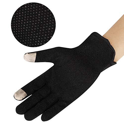 Mens Driving Gloves Summer UV Sun Protection Cycling Gloves Unisex Non-Slip Touchscreen Cotton Gloves Workout Exercise Gloves Outdoor Sunblock Full Finger Gloves for Motorcycle Camping Riding - 4