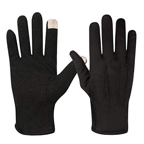 Mens Driving Gloves Summer UV Sun Protection Cycling Gloves Unisex Non-Slip Touchscreen Cotton Gloves Workout Exercise Gloves Outdoor Sunblock Full Finger Gloves for Motorcycle Camping Riding - 1