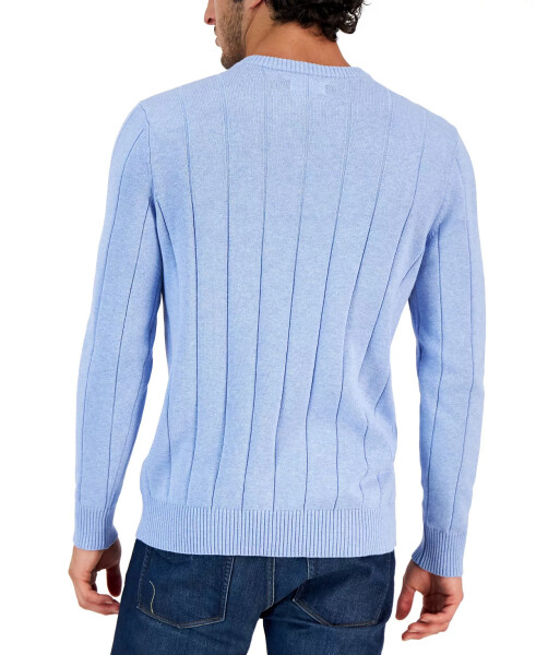 Men's Drop-Needle V-Neck Cotton Sweater, Created for Modazone Blue Yonder - 2