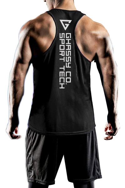 Men's Dry Fit Y-back Gym Fitness Athlete Tank Top Gym-101 - 1