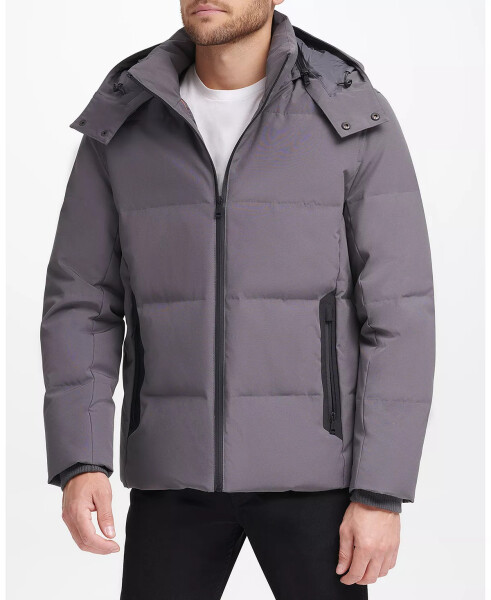 Men's Dry Hand Down with Detachable Hood Coat Charcoal - 3